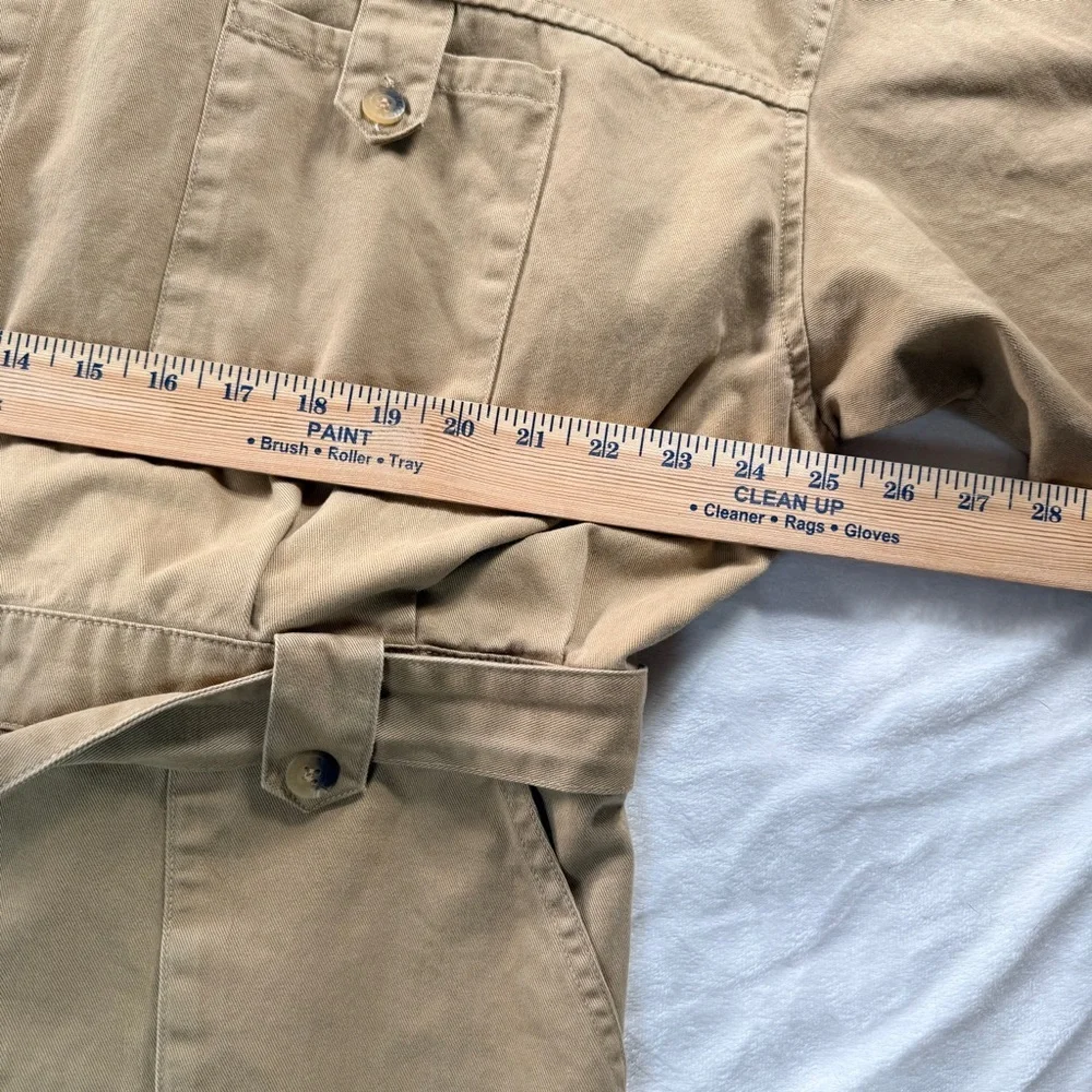 J. Peterman Safari Utility Field Travel Khaki Coat
